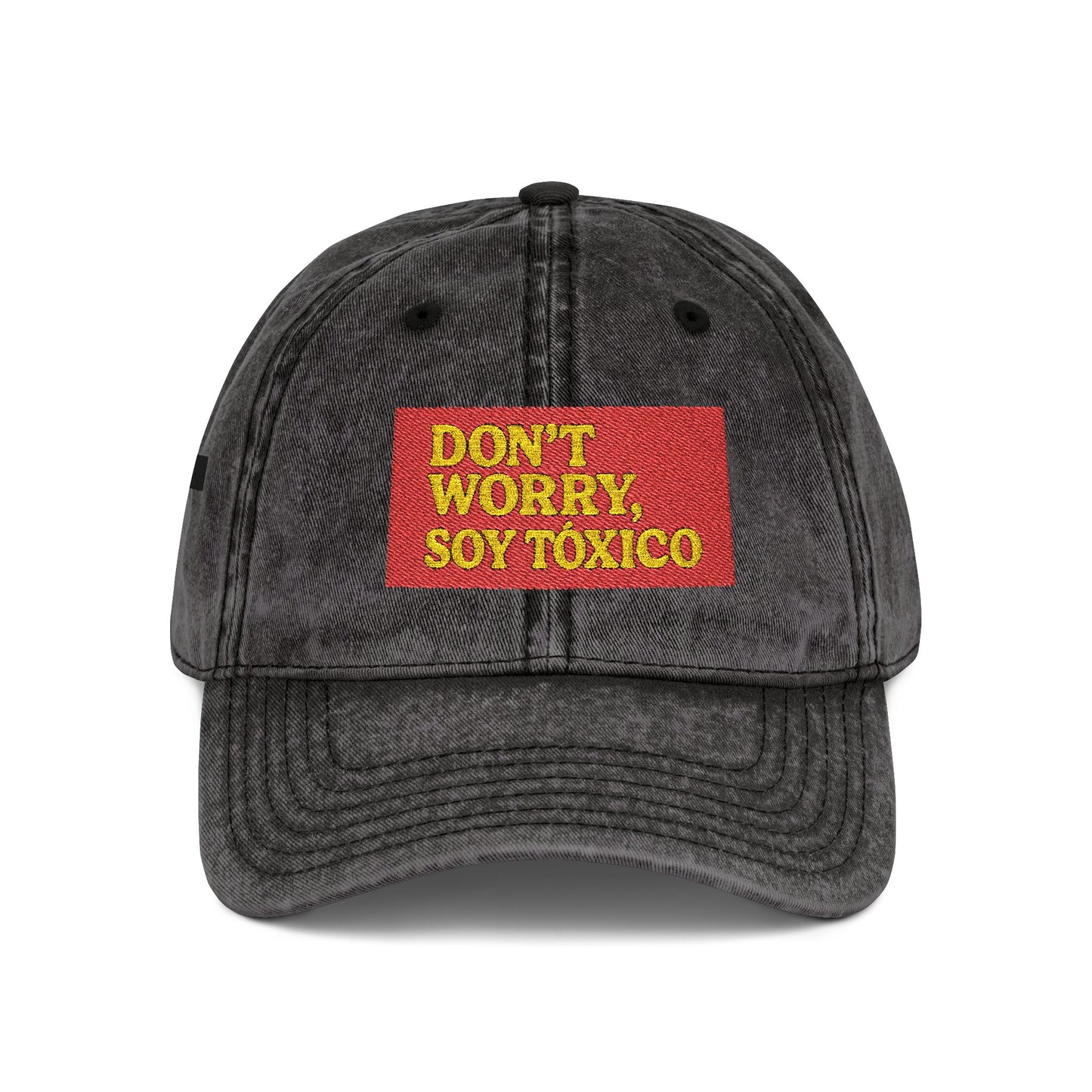 Vintage Embroidered Cap — "Don't Worry, Soy Toxico" Retro Baseball Hat