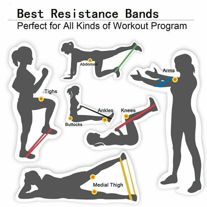 Yoga Booty Band Eco-Friendly Yoga Resistance Bands 5-Piece